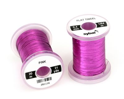 Material za vezavo SYBAI Flat Tinsel, 0.4 mm, Pink