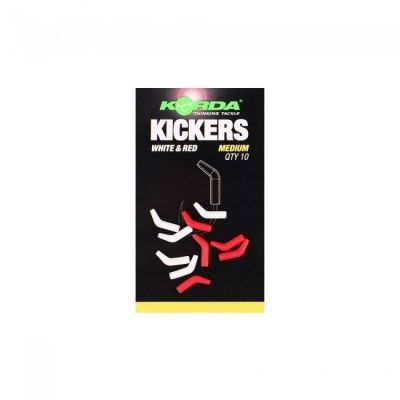 Gumice za trnke - naveze KORDA Red / White Kickers MEDIUM - 10 kos | KICK11