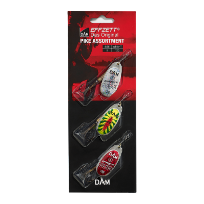 Komplet blinkerjev za lov roparic DAM EFFZETT ASSORTMENT 3PCS SPINNER #5 12G SINKING PIKE
