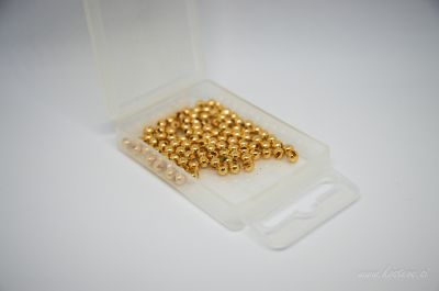 Slotted TUNGSTEN bead heads 3.8 mm 100 kos | gold