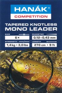Predvrvica za muharjenje HANAK COMPETITION Tapered Knotless Mono Leader | 4x camouflage