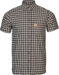 Lovska srajca kratek rokav Härkila Fjell S/S shirt (Naval Blue Check)