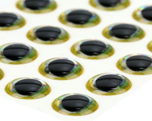 3D oči za potezanke SYBAI Ultra 3D Epoxy Eyes, Yellow, 9 mm