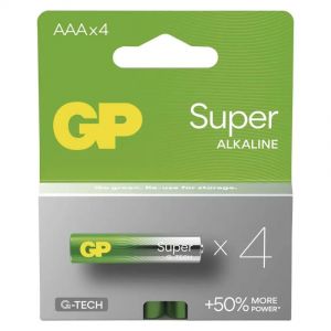 Alkalne baterije GP SUPER alkalna LR03 AAA 4 kosi