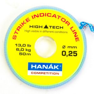 Laks - indikator HANAK  Strike Indicator Line 0,25 mm - hot fluo yellow
