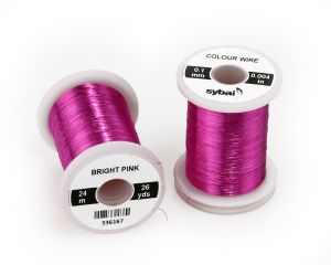 Žica za povijanje muh SYBAI Colour Wire, 0.1 mm, Bright Pink