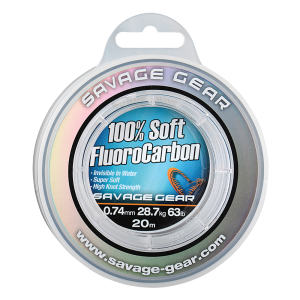 Laks fluorocarbon Savage Gear SOFT FLUOROCARBON 20M 0.74MM 28.7KG 63LBS CLEAR