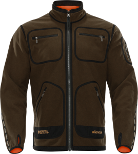 Flis jakna Härkila Kamko Fleece Hunting green/Orange blaze L
