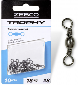 Vrtljivke za ribolov 14mm Zebco Trophy Arched Swivel #12 10pcs