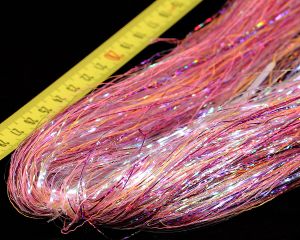 Material za vezavo potezank - bleščice SYBAI tackle Magnum Supreme Hair, Rainbow Pink UVR