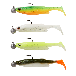 Silikonske vabe Savage Gear  FAT MINNOW T-TAIL RTF 13CM 20G + 12.5G #5/0 SINKING DARKWATER MIX (77020)