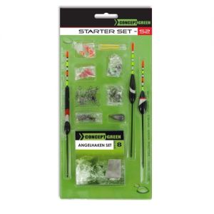 Komplet za plovčkanje JENZI Friedfisch Set Green Concept, Komplettmontage-Set zum Angeln