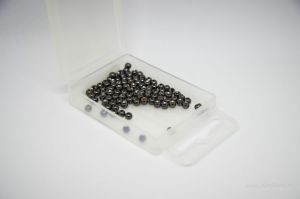 Slotted TUNGSTEN bead heads 4 mm 100 kos | black nickel