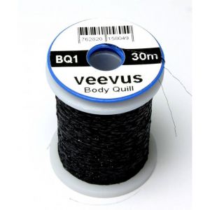 Nit za telo muhe Veevus Body Quill 30m | BQ1 BLACK