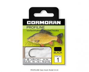 Navezani trnki Cormoran PROFILINE Carp Hooks Hook to Nylon - Model 211S | velikost 2