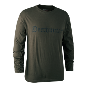 Majica z dolgimi rokavi Deerhunter Logo T-shirt with long sleeves 8839 | Bark Green (378)