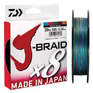 Pletenica za morski ribolov DAIWA J-BRAID X8 Multicolor 150m 0,13mm