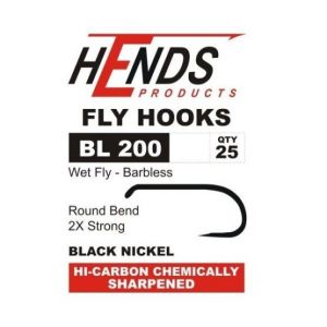 Muharski trnki HENDS BL 200 Nymphs, Wet Fly - Barbless (25 kos)