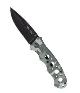 Preklopni nož MIL-TEC AT-DIG.ONE-HAND KNIFE W.PERFORATED GRIP