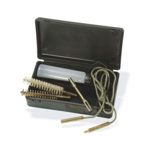 Set krtačk za čiščenje puške v škatlici Pull-through cleaning kit with 2 brushes – empty oil can – loop cleaner | 9 mm