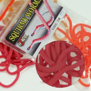 Material za črve - worm muhe HENDS SQUIRMY WORMS - DARK RED | SW-93