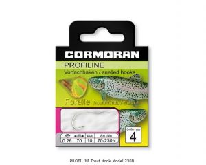 Navezani trnki Cormoran PROFILINE Trout Hooks Hook to Nylon - Model 230N | velikost 10