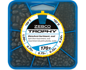 Svinci v škatlici ZEBCO Split Shot Assortment 170g, oval 170g (6000904)