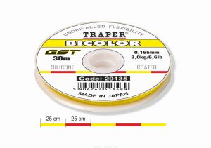 Bicolor laks - indikator TRAPER GST Bicolor tippet 0,221mm 30m (29138)