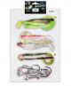 Silikonske vabe ShadXperts target fish set HUCHEN - ca. 8 shads, 7 jigs
