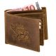 Usnjena lovska denarnica Wallet horizontal format with embossed deer (jelen)