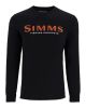 Majica dolgi rokav Simms Logo Shirt LS Jet Black L