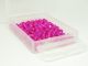 Slotted TUNGSTEN bead heads 2.8 mm 100 kos | metallic pink