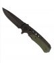 Preklopni nož MIL-TEC BLACK/OD ONE-HAND KNIFE WITH CLIP