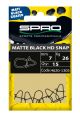 Karabini za vabo SPRO Matte Black HD Snap 5mm (15 kos)